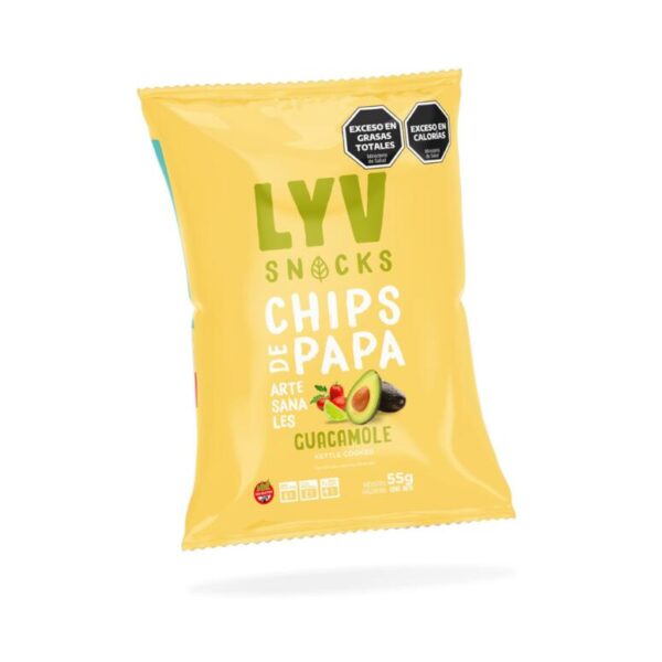 Chips De Papa Lyv Sabor Guacamole 60G