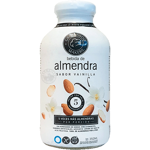 Bebida Almendras Vainilla Green Food Makers 350Ml