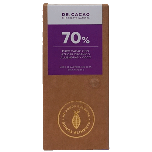Cacao 70% Almendra Dr.Cacao 70G