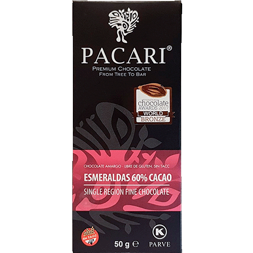 Chocolate 60% Org Usda Esmeralda Pacari 50G