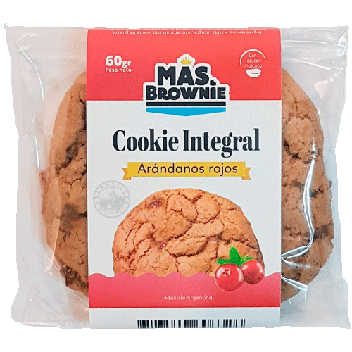 Cookie Integral Arandanos Rojos Mas Brownie 60G