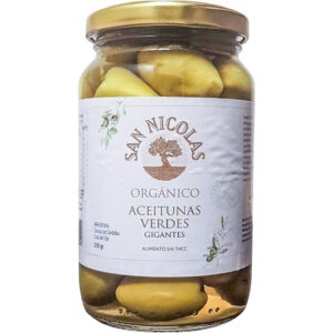 Aceitunas Verdes Gigantes Organicas San Nicolas 250g