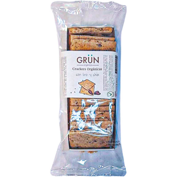 Crackers Integrales Lino Y Chia Organicas Grun 120G