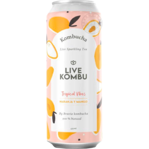 Kombucha Naranja Mango Live Kombu 473ml