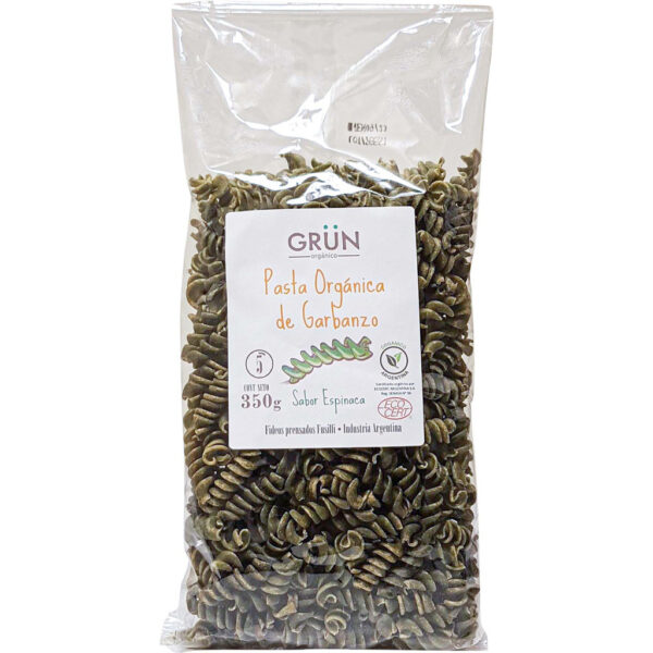 Pasta Fusilli Espinaca Organica Grun 500G