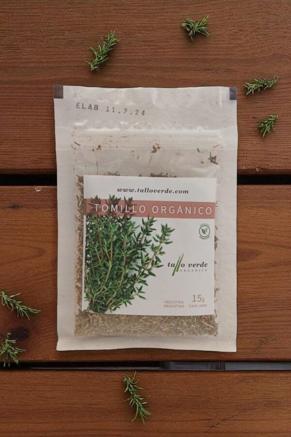 Tallo Verde 15g Tomillo Deshidratado Organico