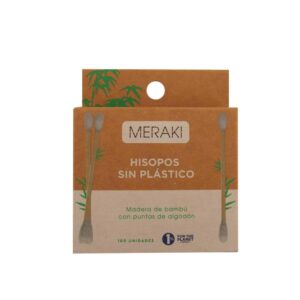Hisopos Biodegradables Bamboo Algodon Meraki 100U.