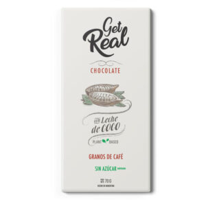 Get Real Chocolate Leche Coco Y Granos De Café 70g