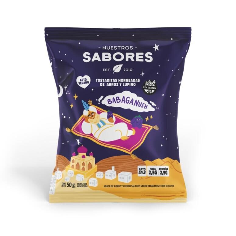 Nuestros Sabores Tostadas Sabor Babaganush50g