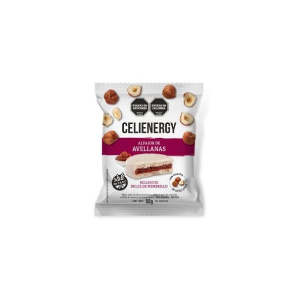 Alfajor De Avellana Relleno Membrillo Celienergy 50g