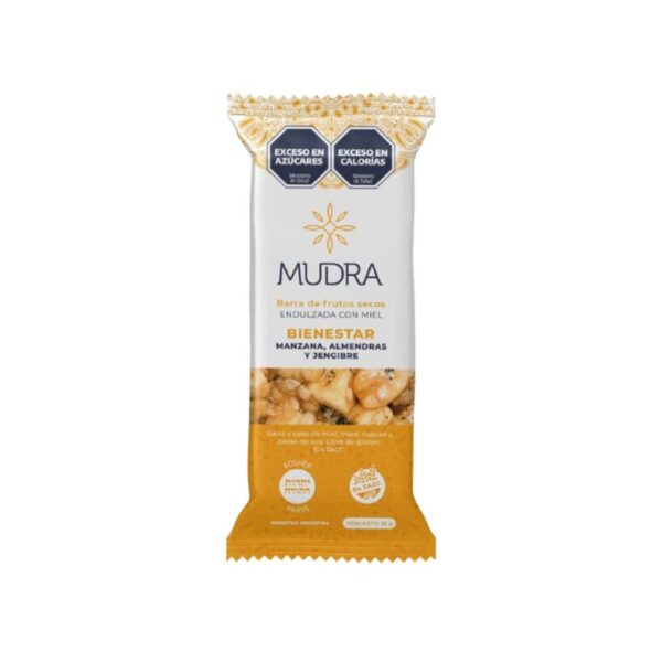 Mudra Barra Frutos Secos Manzana Almendra y Jengibre 35g