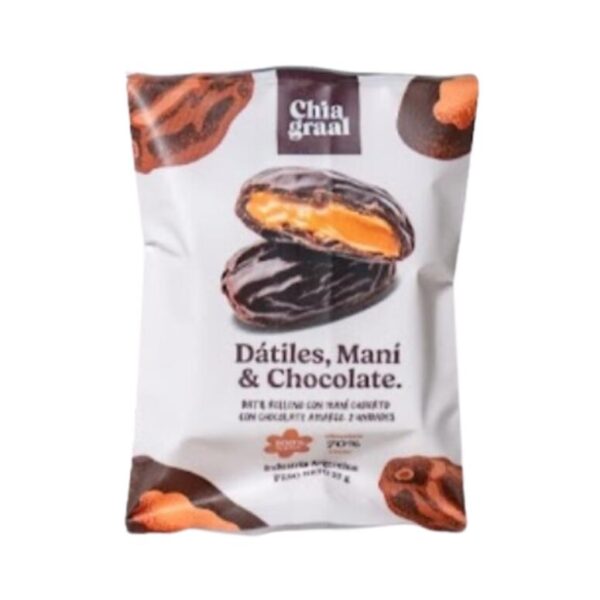 Datil Relleno Mani Cubierto Con Chocolate Amargo Chia Graal 27g