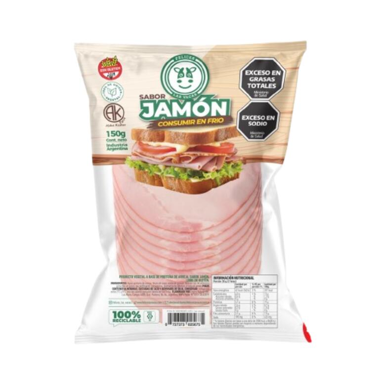Jamon Vegetal Felices Las Vacas 150g Jamon Vegetal Felices Las Vacas 150g