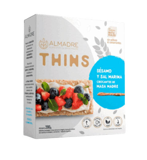 Thins Masa Madre Sesamo Y Sal Marina Almadre 160g Thins Masa Madre Sesamo Y Sal Marina Almadre 160g