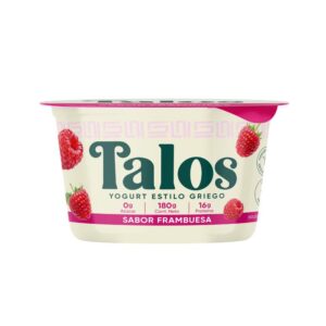 Yogur Griego Natural Sabor Frambuesa Talos 180g